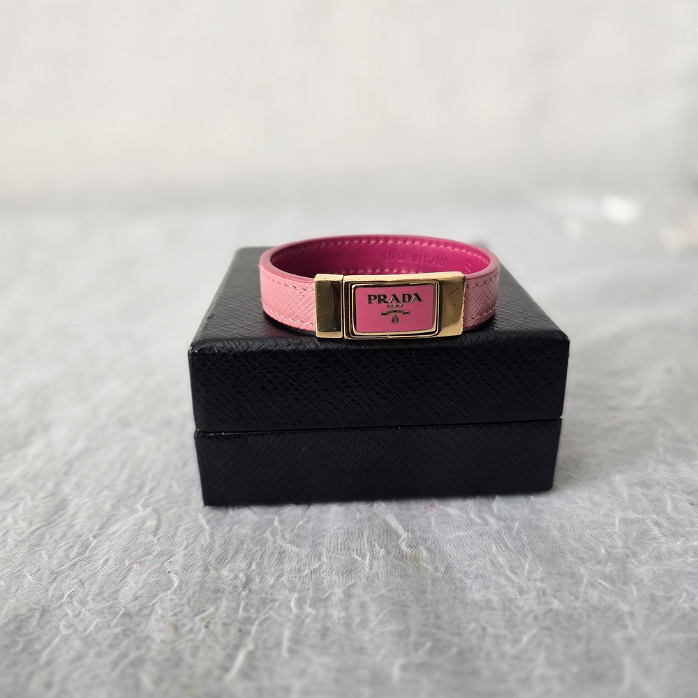 Prada Pink Leather Bracelet - Picture 4 of 6